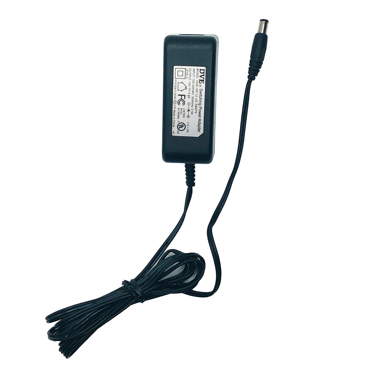 *Brand NEW*Genuine DVE 9V 0.8A 7W AC DC Switching Adapter Model DSA-15P-12 US 090072 Power Supply